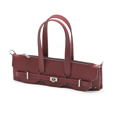 Set Kelly ecopelle color match per borse a uncinetto con zip e girello Bordeaux