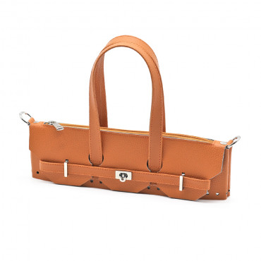 Set Kelly ecopelle color match per borse a uncinetto con zip e girello Rame