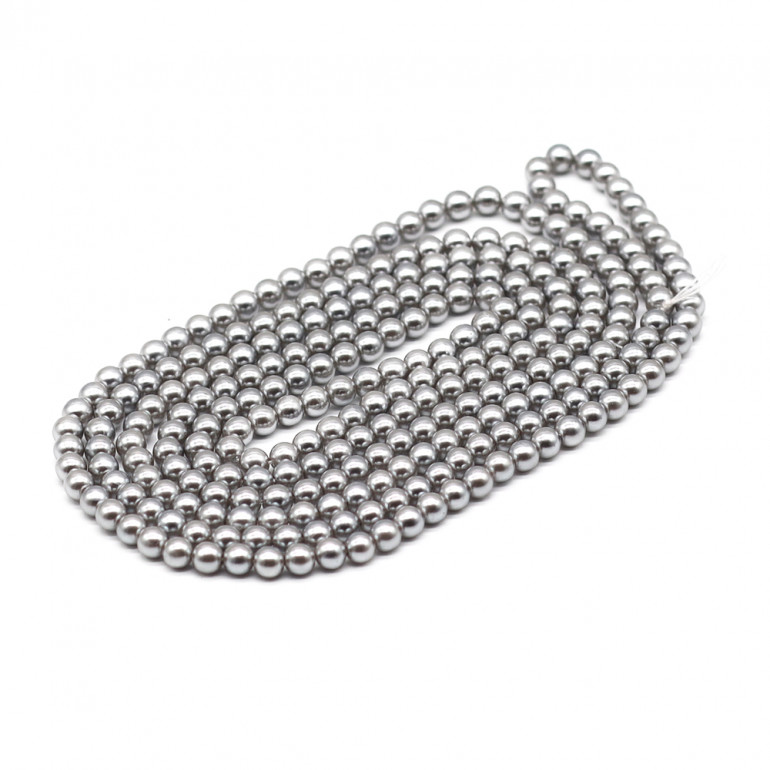 Perles Résine 6mm effet Argent prêtes bijoux | Tessiland