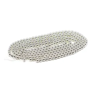Perlas japonesas de resina enhebradas para bisutería y accesorios Platino