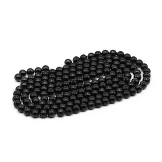 Perlas japonesas de resina enhebradas para bisutería y accesorios Negro