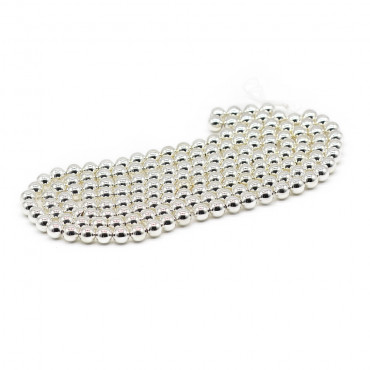 Perle giapponesi in resina infilate per bijoux e accessori Platino