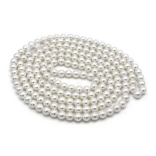 Perles japonaises en résine enfilées pour bijoux et accessoires Blanc