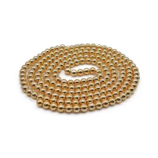 Perlas japonesas de resina enhebradas para bisutería y accesorios Oro