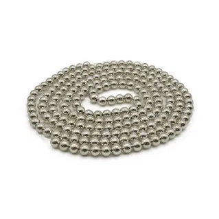 Perlas japonesas de resina enhebradas para bisutería y accesorios Platino
