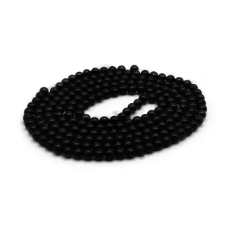 Perles japonaises en résine enfilées pour bijoux et accessoires Noir