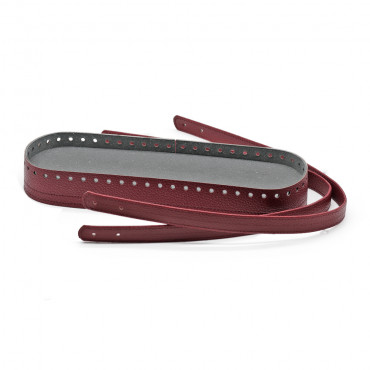 Set Sac Vivienne Bordeaux effet microperforé | Tessiland