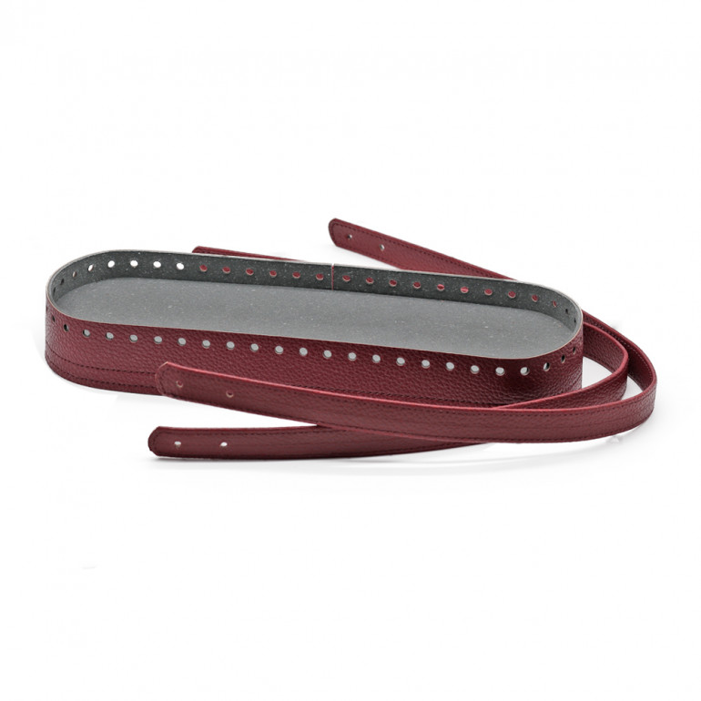 Set Sac Vivienne Bordeaux effet microperforé | Tessiland