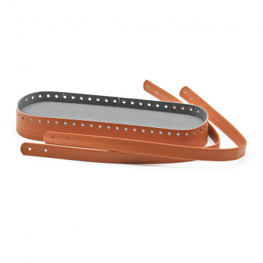 Set borsa Vivienne in ecopelle con manici Color Match Rame