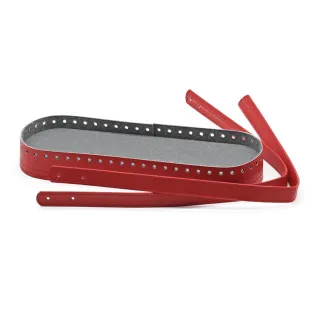 Vivienne Eco Leather Bag Set with Color Match Handles Rosso