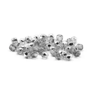 Cristaux de Bohême 6mm facettés en verre pour bijoux Argento