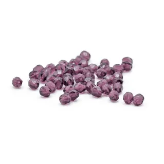 6mm Faceted Bohemian Glass Crystals for Jewelry Prugna chiaro