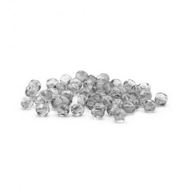 Faceted Half Crystal Gray 6mm, refined shine | Tessiland