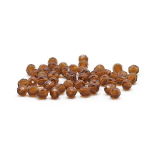 Cristaux de Bohême 6mm facettés en verre pour bijoux Ambra scuro