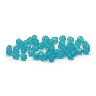 6mm Faceted Bohemian Glass Crystals for Jewelry Blu ciano