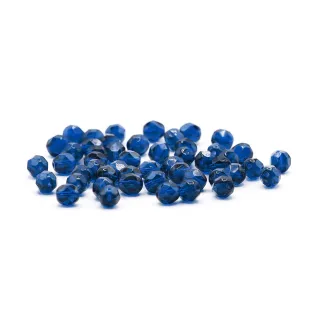 6mm Faceted Bohemian Glass Crystals for Jewelry Blu oltremare