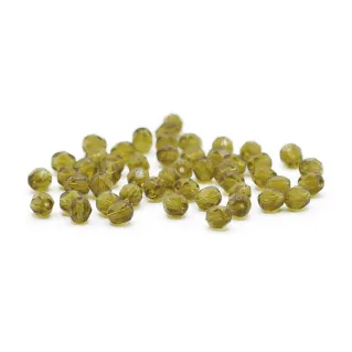 Cristaux de Bohême 6mm facettés en verre pour bijoux Verde muschio