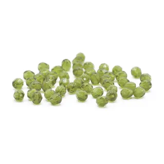 Cristaux de Bohême 6mm facettés en verre pour bijoux Verde pistacchio