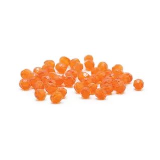 6mm Faceted Bohemian Glass Crystals for Jewelry Orange