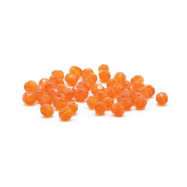 Cristalli 6mm Boemia sfaccettati in vetro per bijoux Arancione