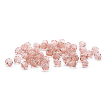 Cristalli Boemia sfaccettati in vetro 6mm per bijoux Rosa chiaro