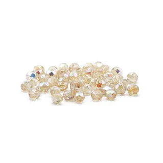 Cristaux de Bohême 6mm facettés en verre pour bijoux Crema