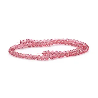 Cristales facetados de 6mm de vidrio para bisutería X3 rosso