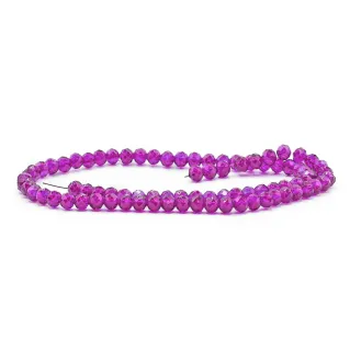 Cristaux en verre à facettes de 6 mm pour bijoux X18 magenta