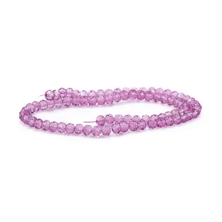 6mm Faceted Glass Crystals for Jewelry X48 porpora