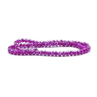 Cristaux en verre à facettes de 6 mm pour bijoux B198 magenta