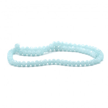 Cristalli 6 mm A100 Celadon Pieno Iridescente, vetro sfaccettato | Tessiland