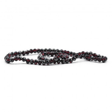 Cristalli 6 mm A193 Oxblood Trasparente Iridescente, vetro sfaccettato | Tessiland