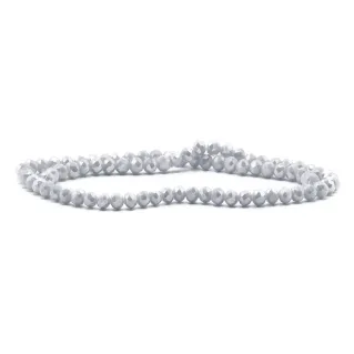 6mm Faceted Glass Crystals for Jewelry A249 perla