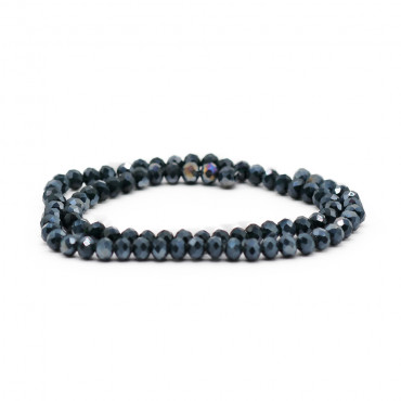 Cristalli sfaccettati in vetro 6mm per bijoux A161 antracite