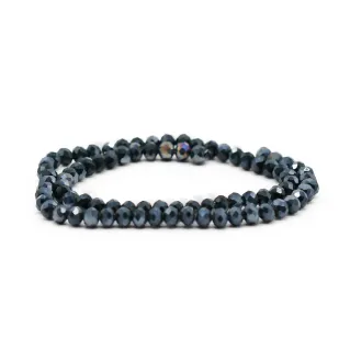 Cristaux en verre à facettes de 6 mm pour bijoux A161 antracite