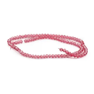 Cristaux facettés en verre de 4 mm pour bijoux X3 rosso