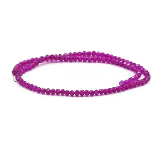 Cristales facetados de 4mm en vidrio para bisutería X18 magenta