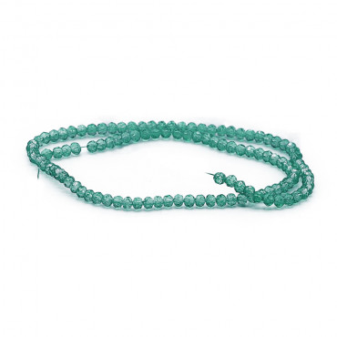 Cristalli 4 mm sfaccettati X40 Smeraldo Trasparente Iridescente| Tessiland