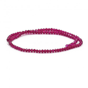 Faceted Crystals 4 mm X50 Transparent Bordeaux| Tessiland