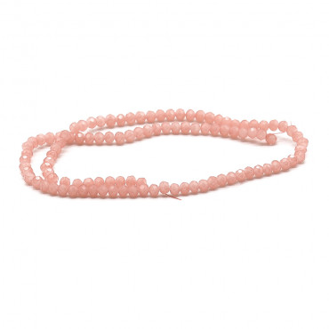 Cristalli 4mm sfaccettati in vetro per bijoux X111 cipria