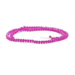 Cristaux facettés en verre de 4 mm pour bijoux B199 fuxia