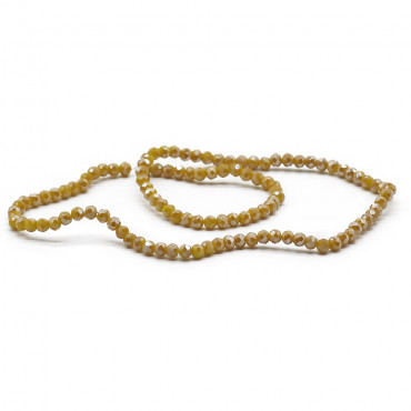 Cristalli 4mm sfaccettati in vetro per bijoux A166 senape