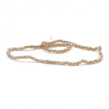 Cristalli 4mm sfaccettati in vetro per bijoux A204 miele