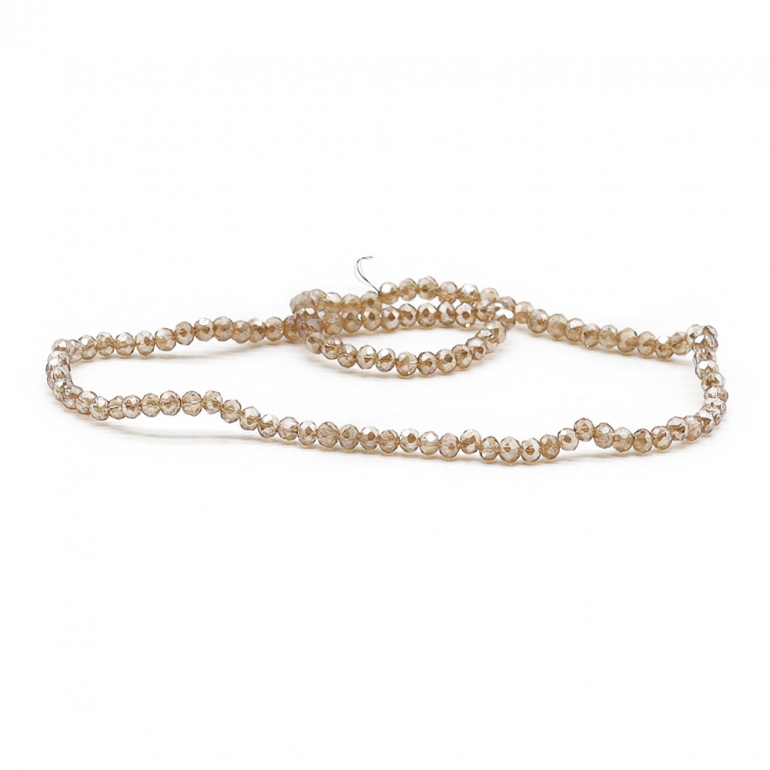 Cristales 4 mm facetados A204 Miel Transparente Iridiscente | Tessiland