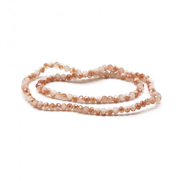 Cristalli 4mm sfaccettati in vetro per bijoux A236 blend duna