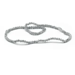 4mm Faceted Glass Crystals for Jewelry A249 perla