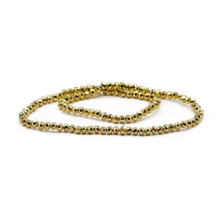 4mm Faceted Glass Crystals for Jewelry Mt1 metal oro