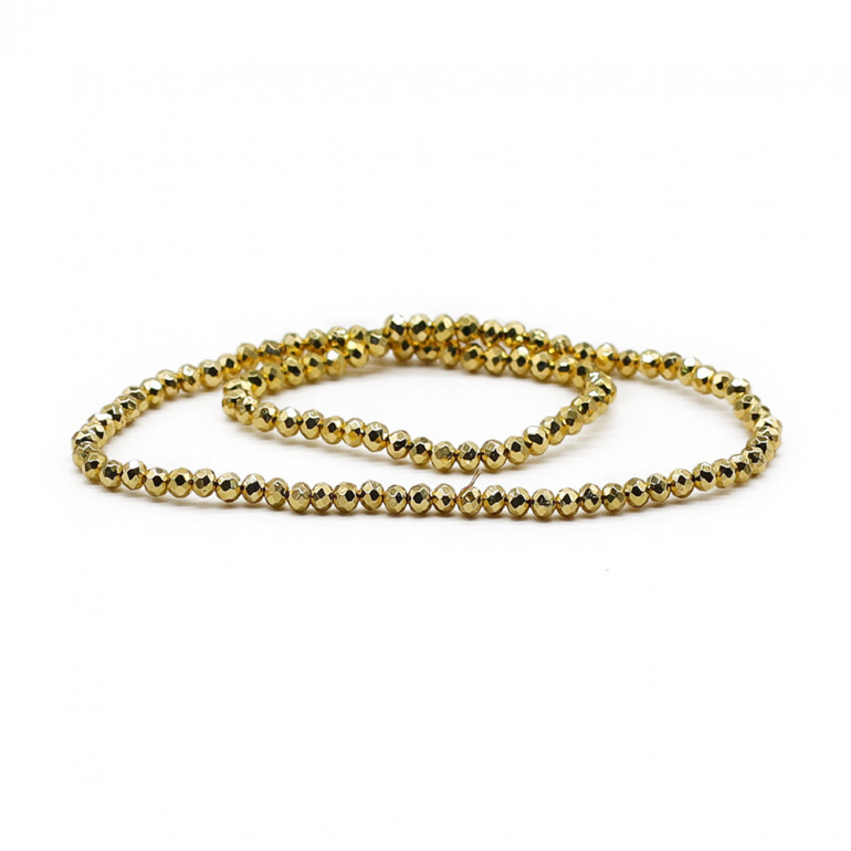 Faceted Crystals 4 mm MT1 Metal Gold | Tessiland