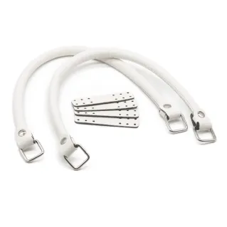 Asas Jakie Color Match en eco-piel con aros made in Italy Panna