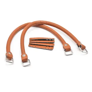 Jakie Color Match Handles in Eco-Leather with Rings Made in Italy Rame